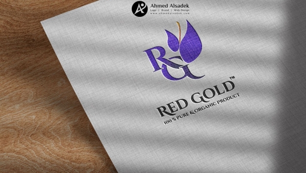 تصميم شعار شركة RED GOLD لمستحضرات التجميل ابو ظبي الأمارات